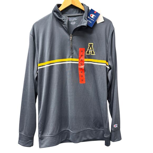 Appalachian State Mountaineers 1/4 Zip Mens Medium Blue Pullover Champion NEW - Picture 1 of 9